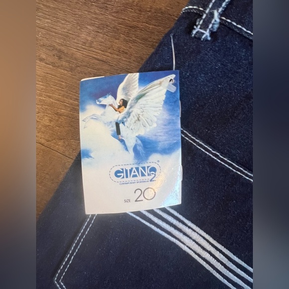 New Vintage Gitano High Waist Mom Jeans Women Sz‎ 20 Retro Hipster Dark Wash A39 - Picture 7 of 10